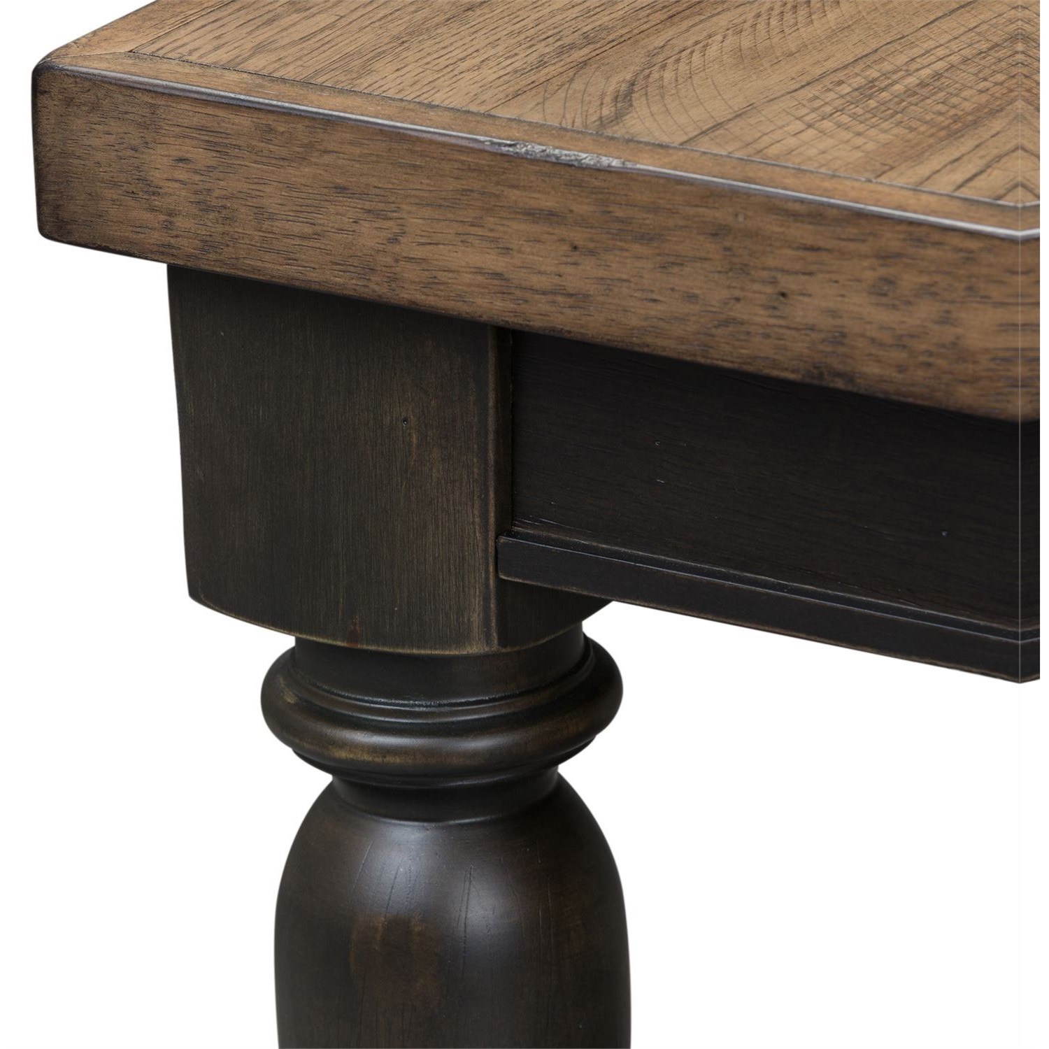 Liberty Furniture Harvest Home 879T4082 Transitional Rectangular Leg Table with Removable Leaf
